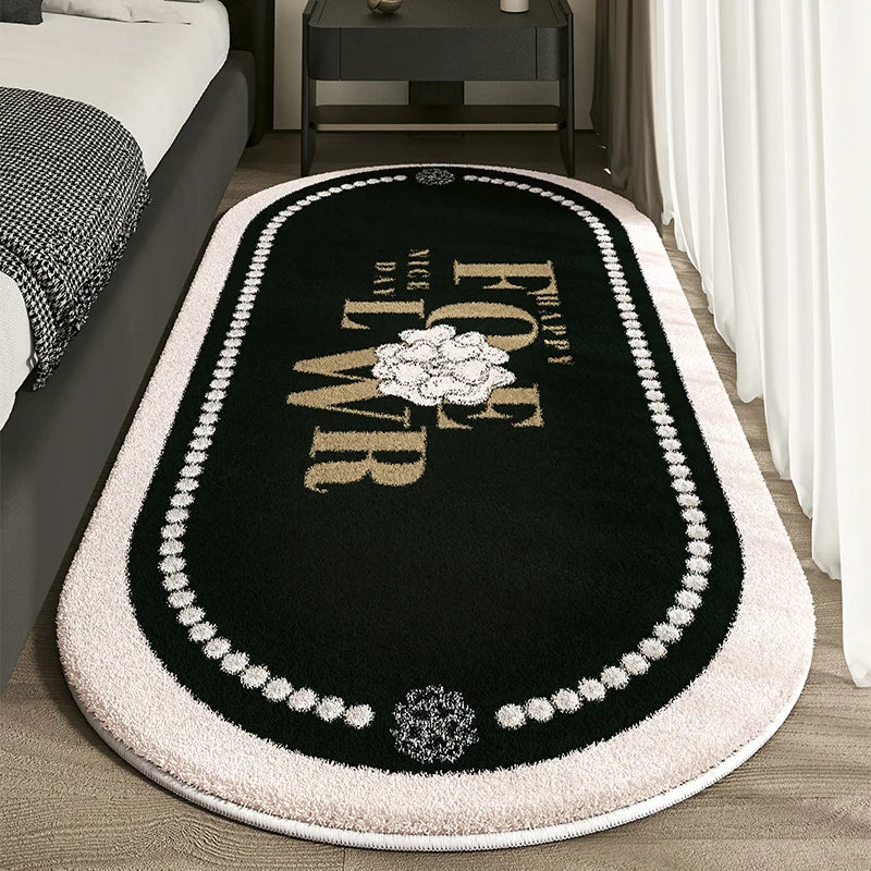 Cashmere Imitation Bed Rug - handmade