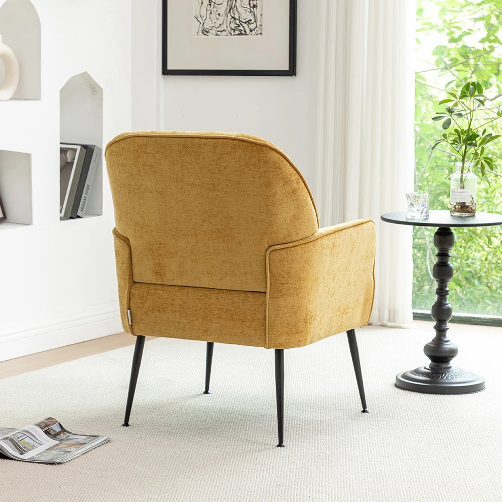 Modern classic upholstered lounge chair living room bedroom single sofa dressing chair - handmade