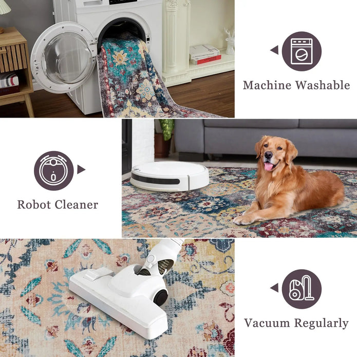 Vintage Persian Area Rug - handmade