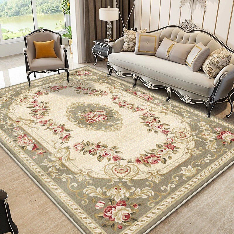 European Luxury Flower Rug - handmade