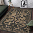 Retro French Snake Pattern Rug - handmade