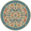 Jungle Print Round Rug - handmade