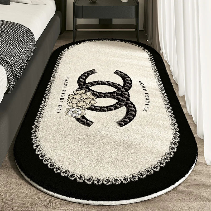 Cashmere Imitation Bed Rug - handmade