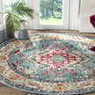 Retro Boho Round Area Rug 3 - handmade