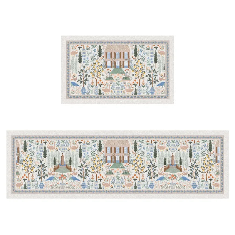 French Kitchen Waterproof Floor Mat - handmade