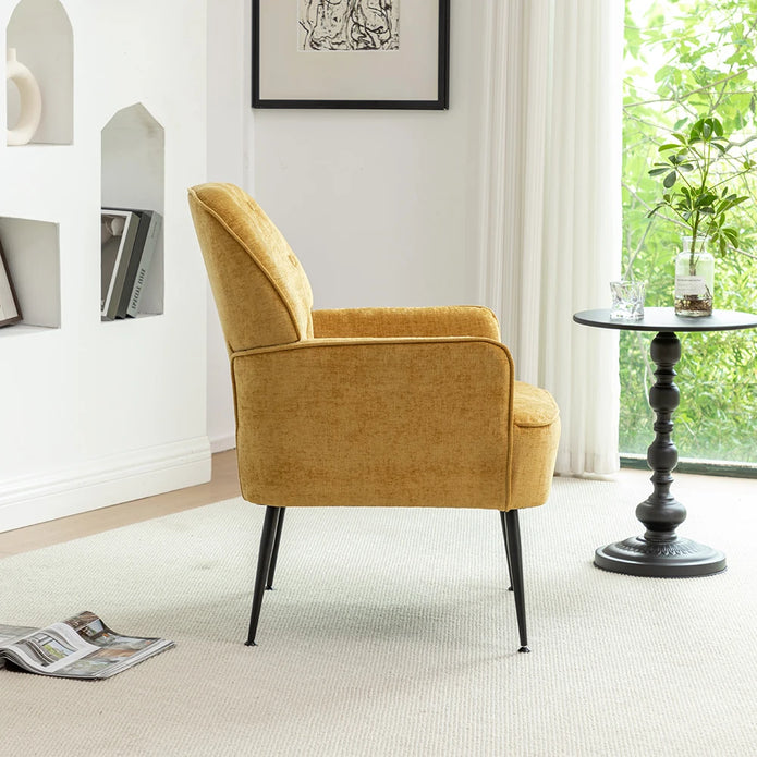 Modern classic upholstered lounge chair living room bedroom single sofa dressing chair - handmade