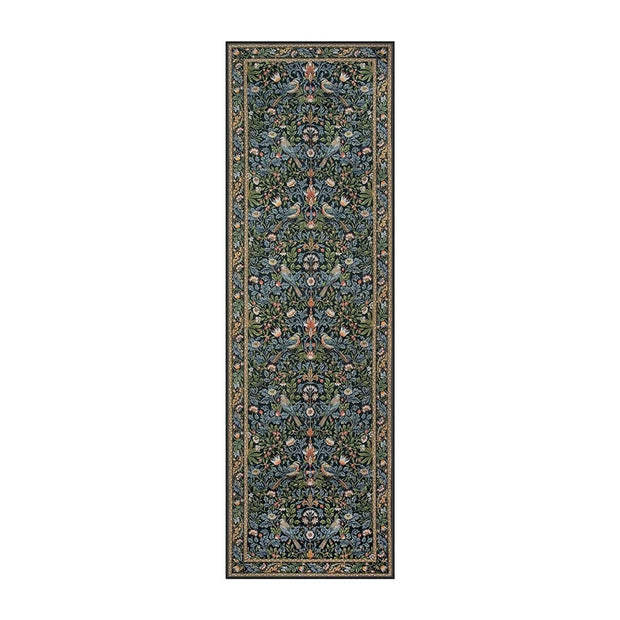 Modern Green Corridor Runner – Machine Washable Rug for Stylish Home Decor