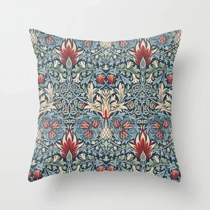 Vintage Flower Pillow Cover - handmade