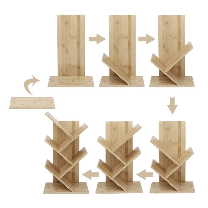 Rustic Standing Tree Bookshelf - handmade