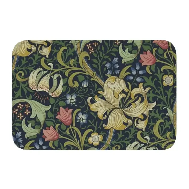 William Morris Floral Doormat - handmade
