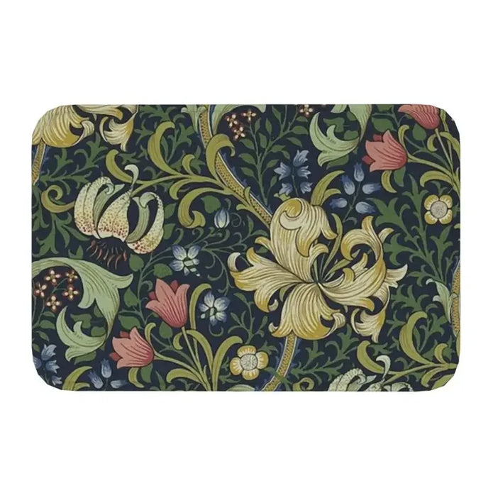 William Morris Floral Doormat - handmade