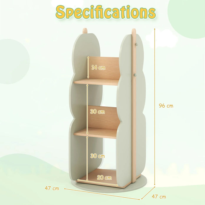 Kids Rotating Bookshelf - handmade