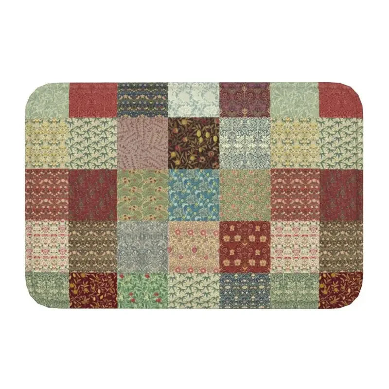 William Morris Floral Doormat - handmade