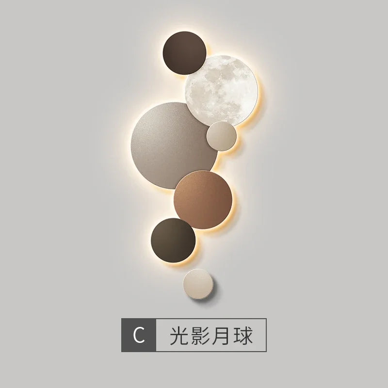 Modern LED Wall Lamp Painting - handmade