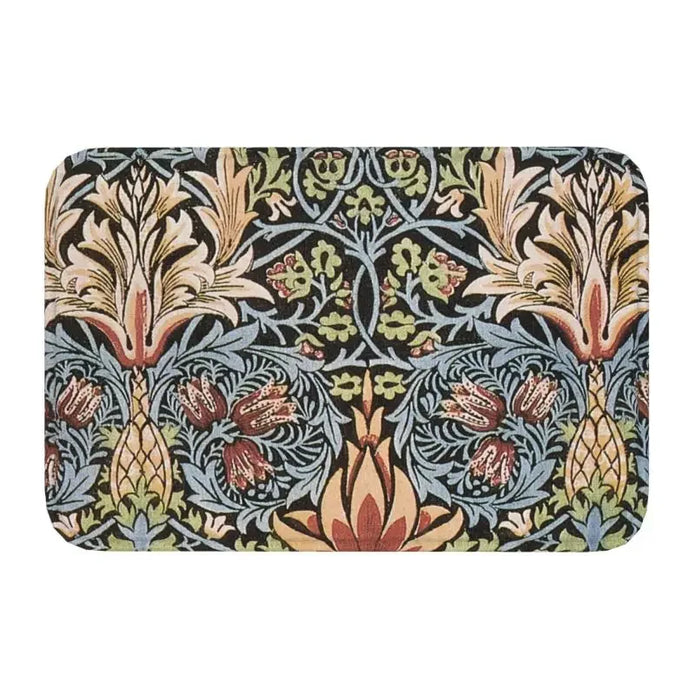 William Morris Floral Doormat - handmade