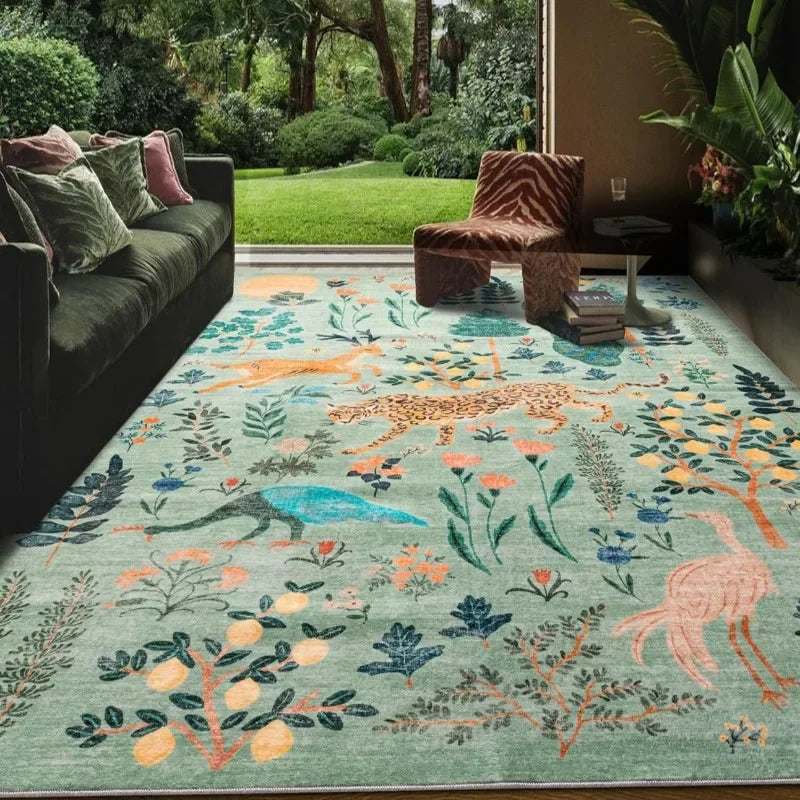 Jungle Animal Tiger Area Rug - handmade