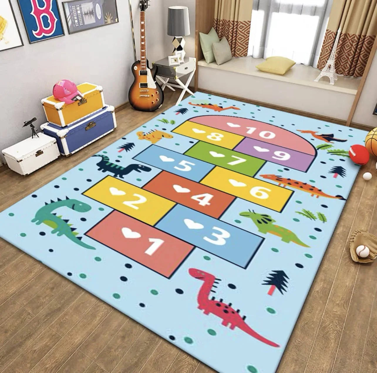 Cartoon Hopscotch Play Mat - handmade