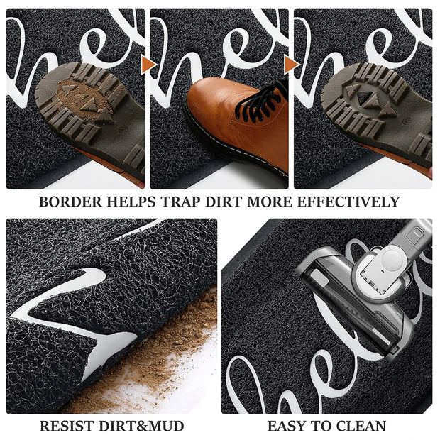 Layered Welcome Doormat - handmade