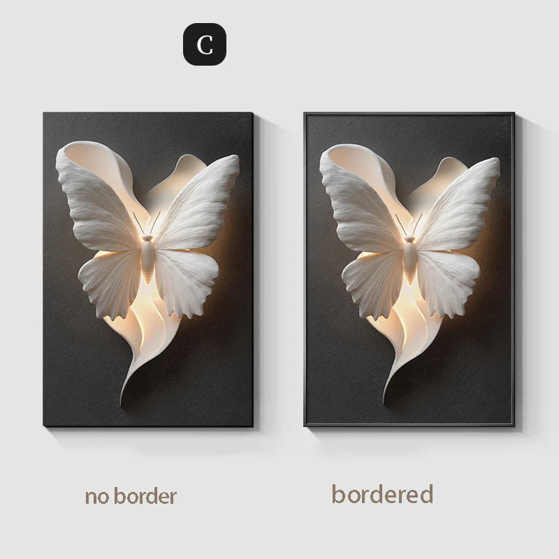 Butterfly LED Wall Mural Lamp - handmade
