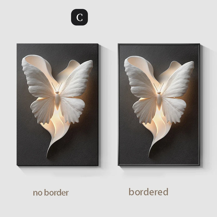 Butterfly LED Wall Mural Lamp - handmade