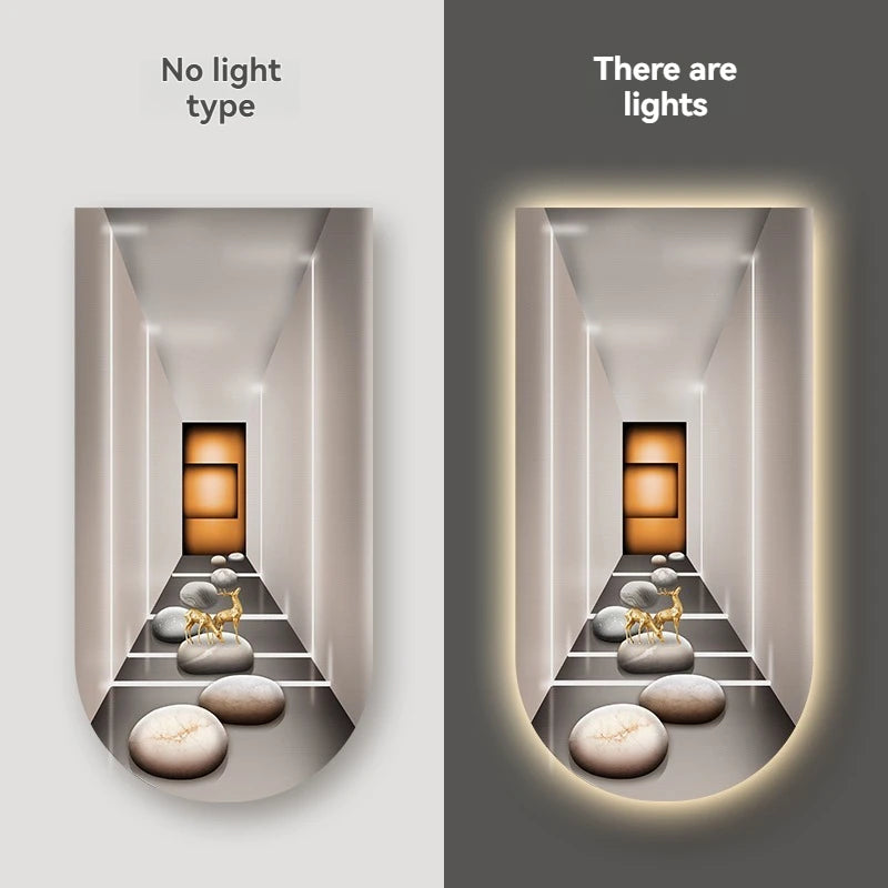 Light Luxury LED Wall Painting - handmade