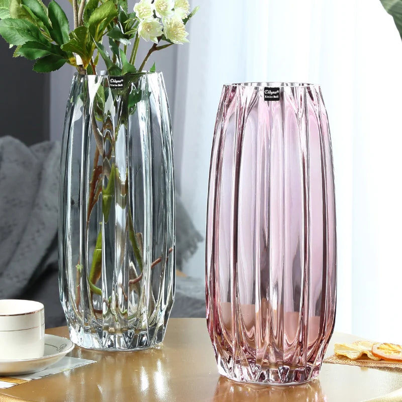 Transparent Glass Vase - handmade