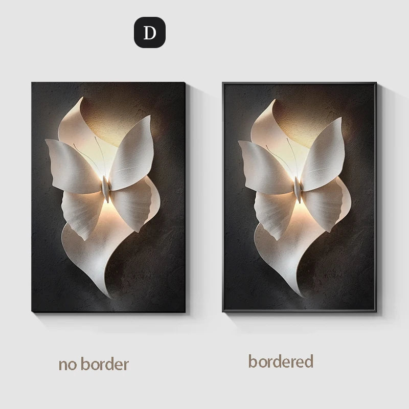 Butterfly LED Wall Mural Lamp - handmade