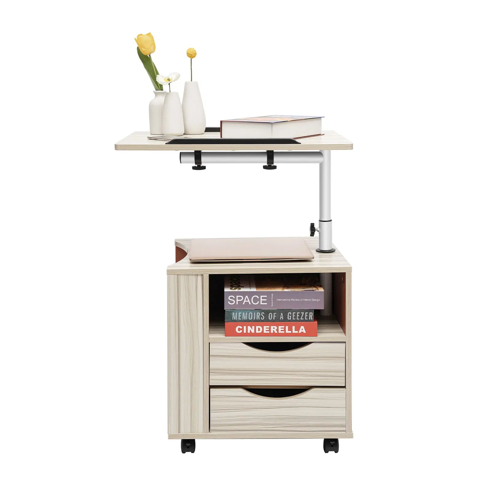 Rolling 360° Rotatable Bedside Table - handmade