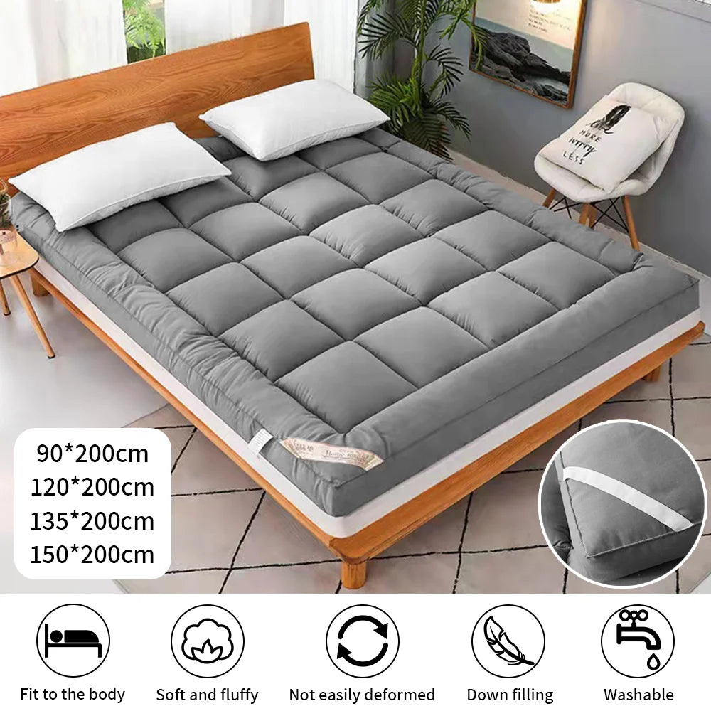 Bed Mattress Foldable Soft Student Dormitory Roll Up Floor Tatami Mat Extra Thick Bed Mattress 3D fiber Bed Topper Feather Down - handmade