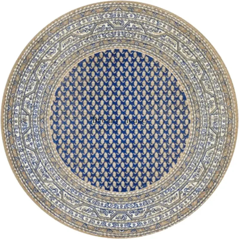 Retro Boho Round Area Rug 6 - handmade