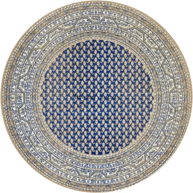 Retro Boho Round Area Rug 6 - handmade