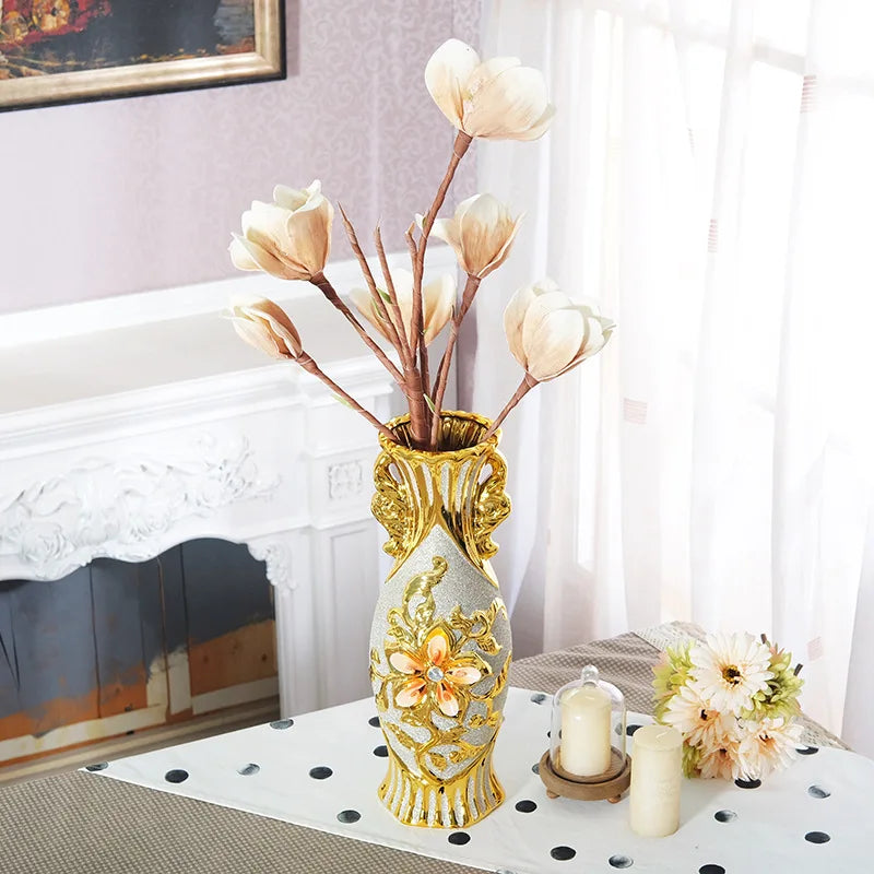 Gold-Plated Ceramic Vase - handmade