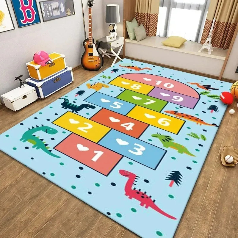 Cartoon Game Kids Room Rug - handmade