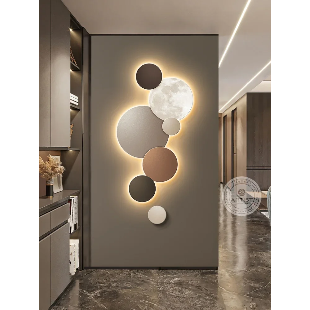 Modern LED Wall Lamp Painting - handmade