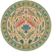 Jungle Print Round Rug - handmade