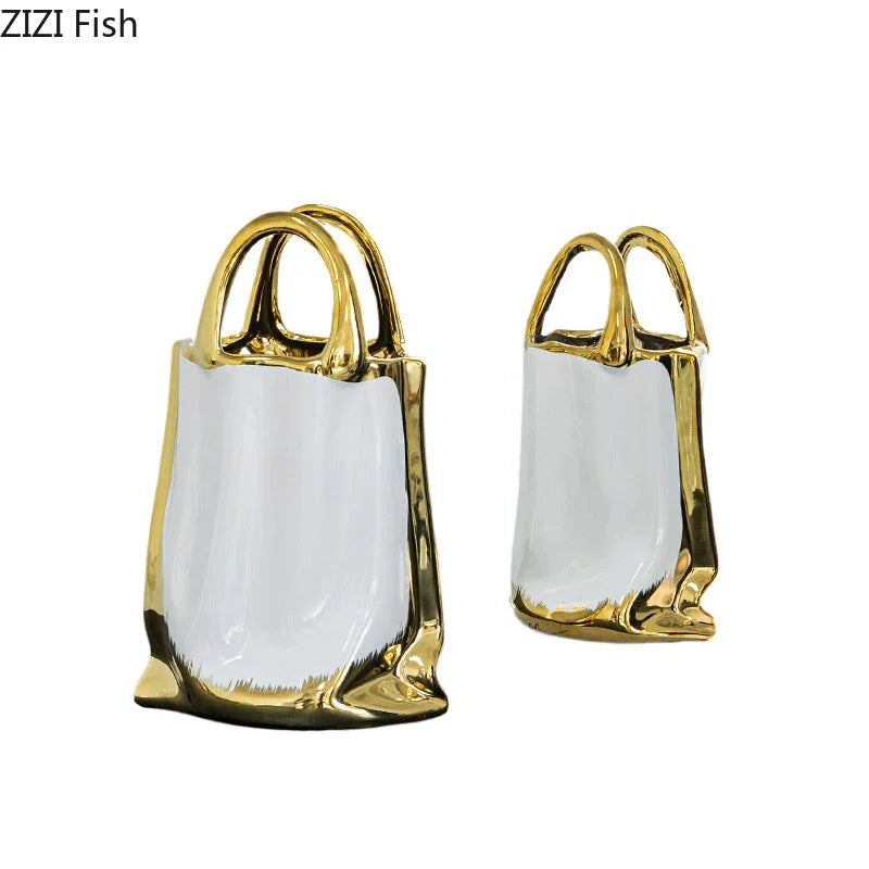 Handbag Shape Vase - handmade