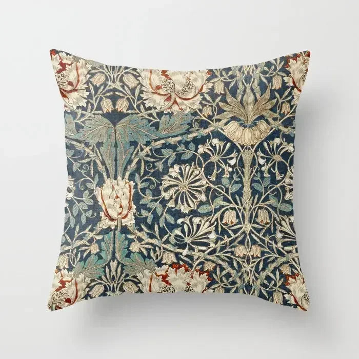 Vintage Flower Pillow Cover - handmade
