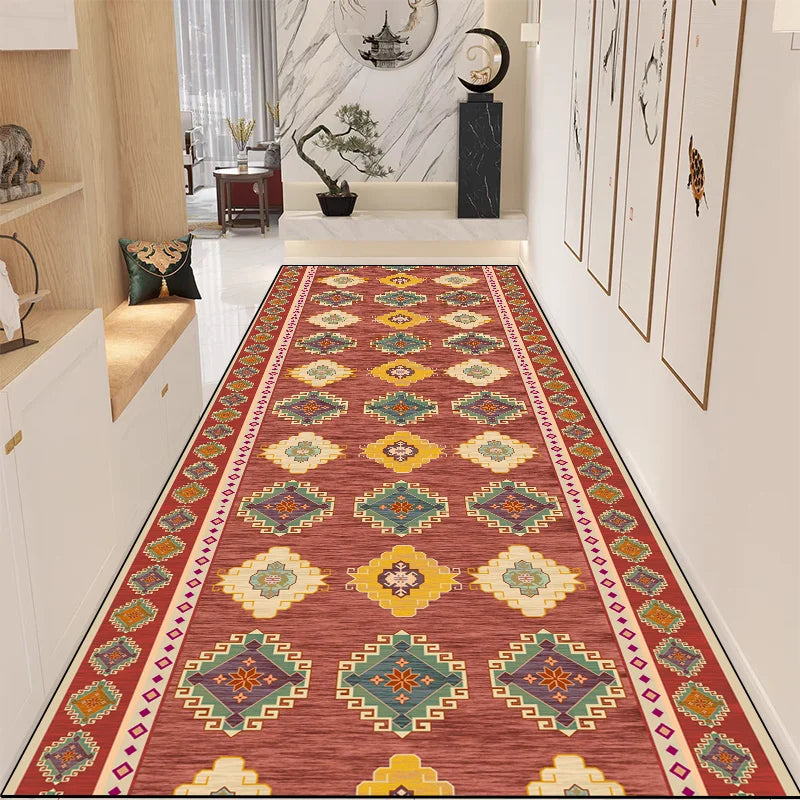 Retro Persian Hallway Runner Rug - handmade