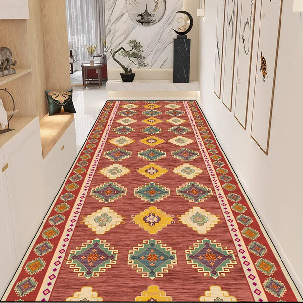 Retro Persian Hallway Runner Rug - handmade
