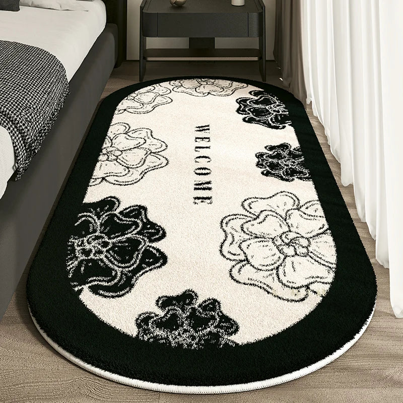 Cashmere Imitation Bed Rug - handmade