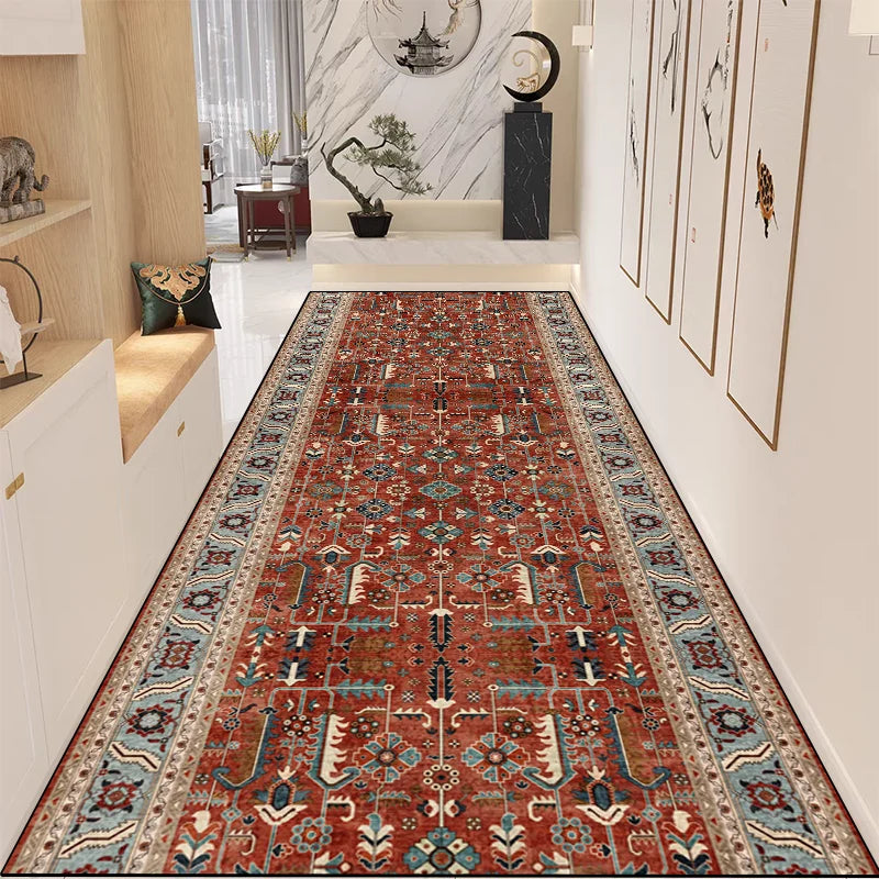 Retro Persian Hallway Runner Rug - handmade