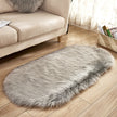 Oval Furry Plush Carpet - handmade