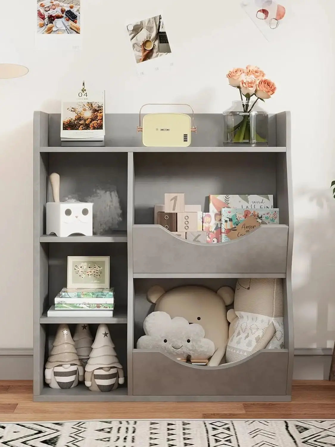 Kids Bookshelf Storage - handmade