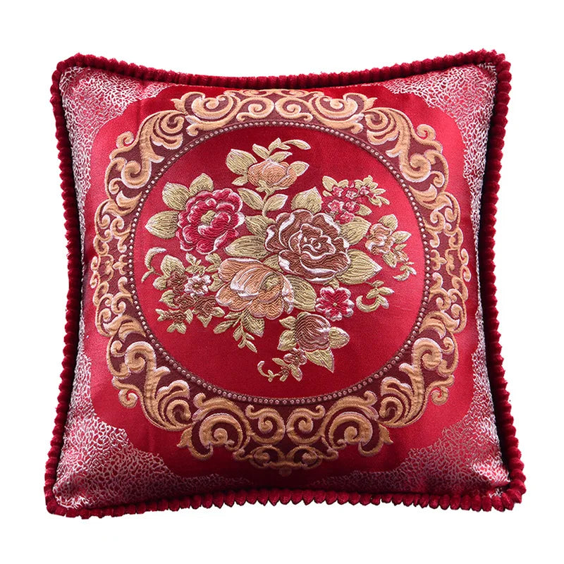Luxury Embroidered Cushion Cover - handmade