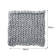 Chunky Wool Knit Blanket - handmade