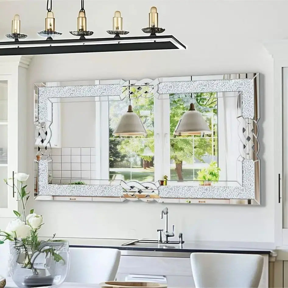 Silver Wall Mirror - handmade