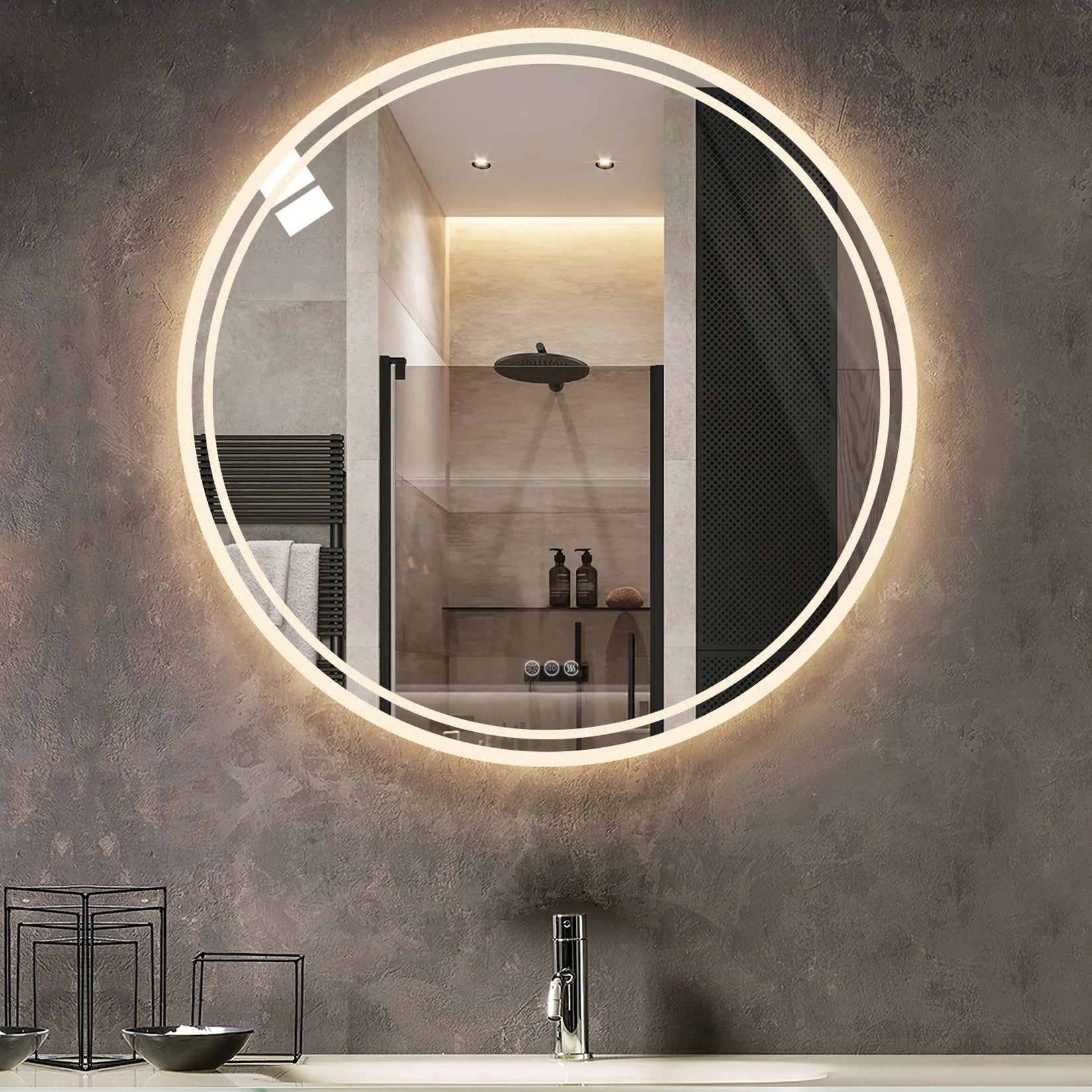 LED Backlit Bathroom Mirror - handmade