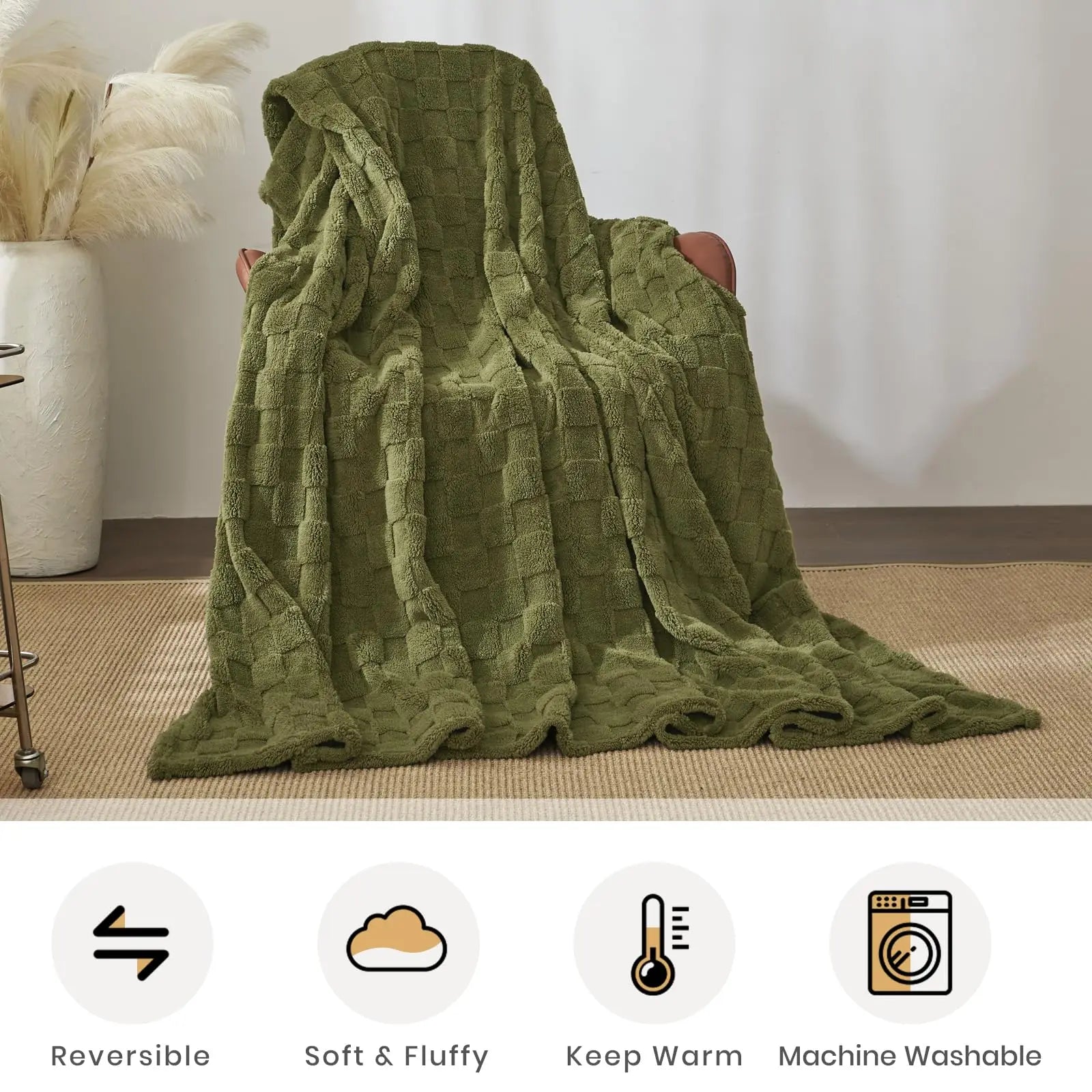 Cosy Fleece Sofa Throw Blanket - handmade