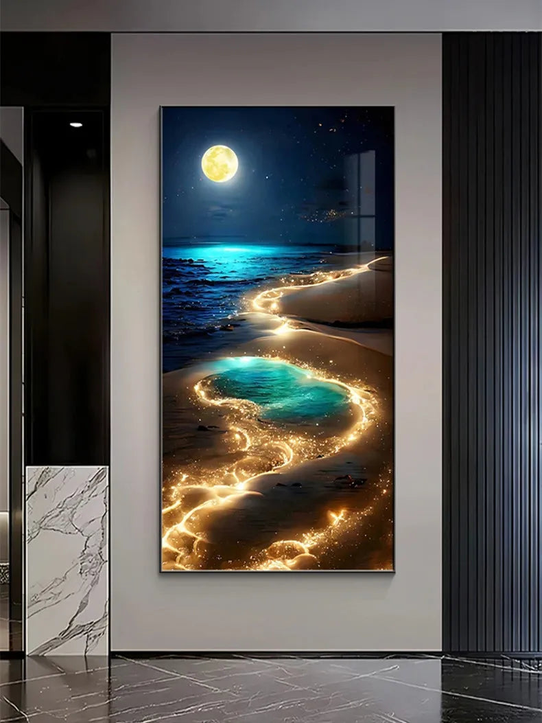 Moon LED Corridor Wall Lamp - handmade