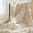Faux Rabbit Fleece Blanket - handmade